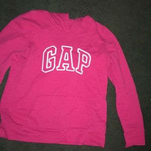 Gap hoodie. Pink with white letters